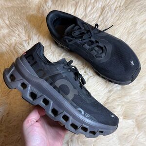 On Cloudmonster Black Magnet Running Shoes - Womens 7.5